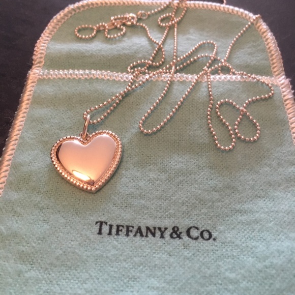 Tiffany & Co. Jewelry - Authentic Tiffany Heart Necklace, Ball Chain Long